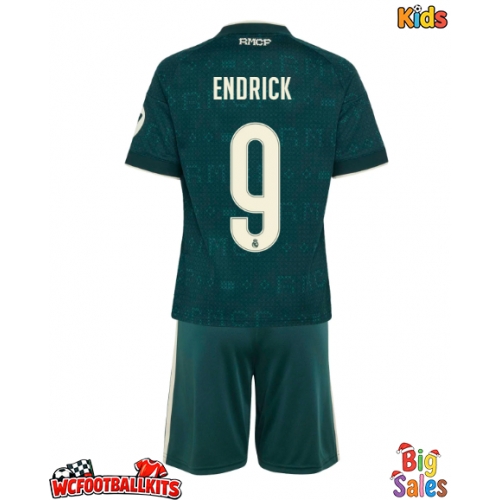 Real Madrid Endrick #9 Replica Away Stadium Kit for Kids 2026-27 Short Sleeve (+ pants)
